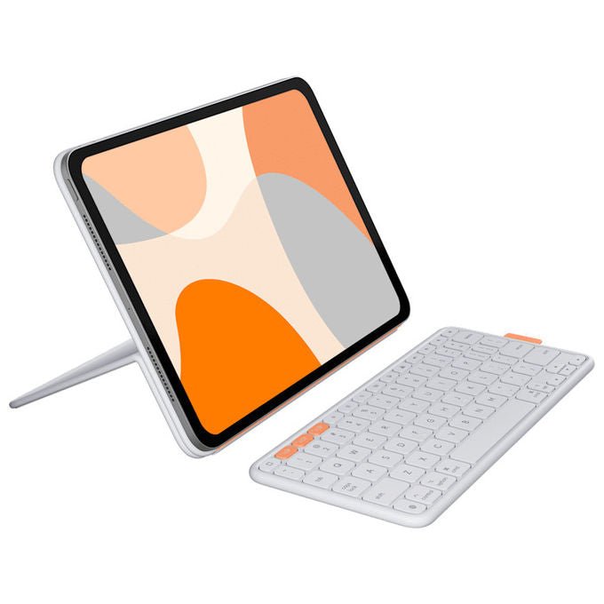 Logitech Flip Folio Custodia con Tastiera QWERTY Italiano Bluetooth Grigio Chiaro