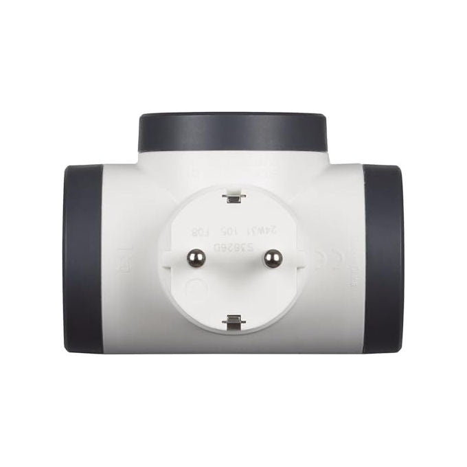 Bticino Adattatore Multipresa 3 Posti Standard Tedesco Schuko 16A 3500W Bianco Grigio