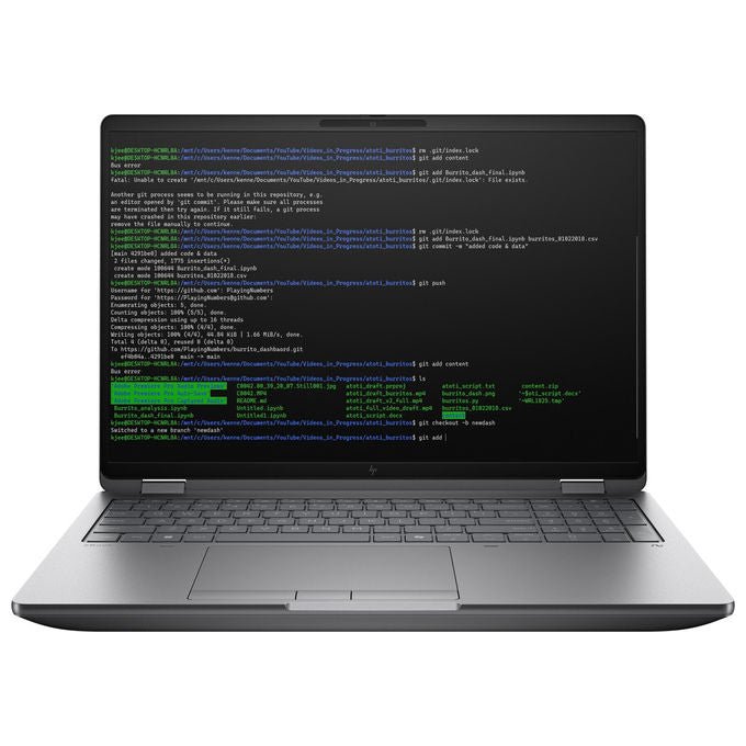 HP Zbook Fury G1i Workstation Mobile 16'' Intel Ultra 7 255HX 32 GB DDR5 Nvidia RTX Pro 2000 Windows 11 Pro