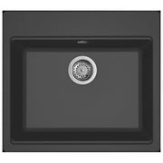 Elleci Lavello da Incasso Granitek Time 105 Monovasca 57x51 cm Nero Matt