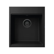 Elleci Time 102 Lavello da Incasso Monovasca 45 x 51 cm Granitek Matt Nero