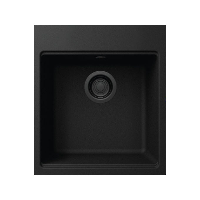 Elleci Time 102 Lavello da Incasso Monovasca 45 x 51 cm Granitek Matt Nero