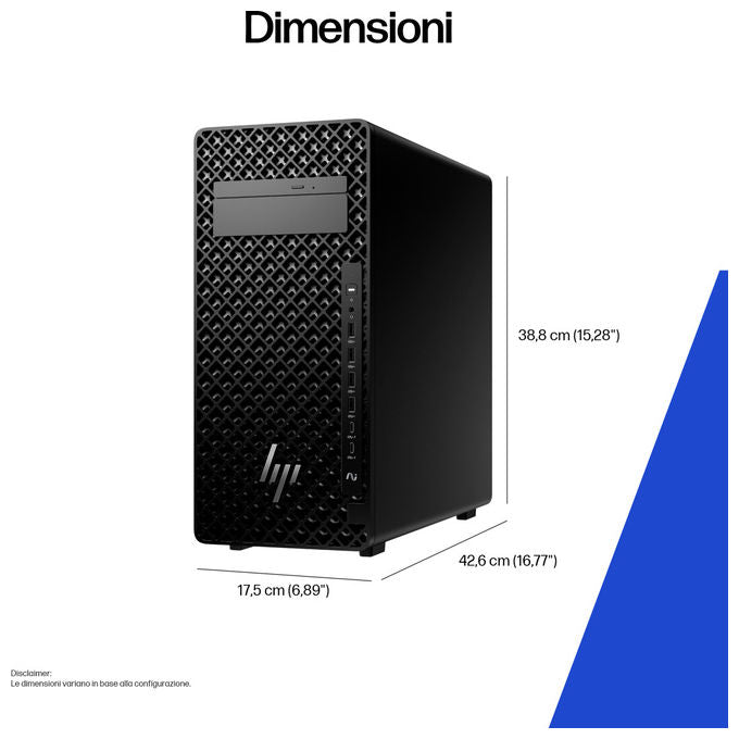 HP Stazione di Lavoro Z2 Tower G1i Intel Core Ultra 7 265 16 GB RAM 512 GB SSD Windows 11 Pro Nero