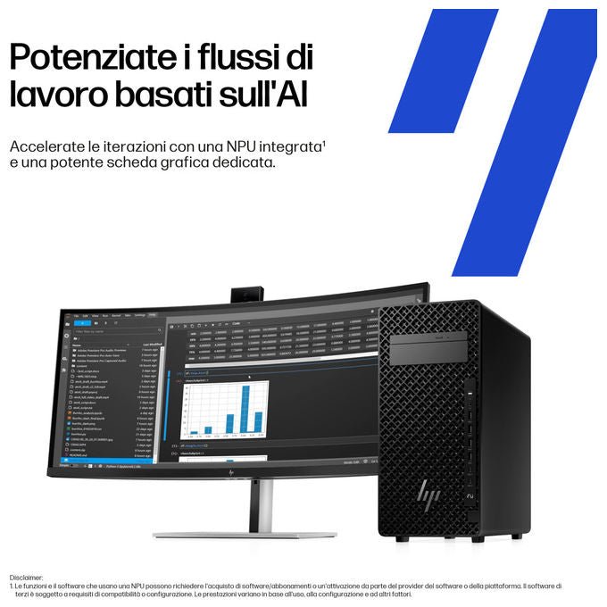 HP Stazione di Lavoro Z2 Tower G1i Intel Core Ultra 7 265 16 GB RAM 512 GB SSD Windows 11 Pro Nero