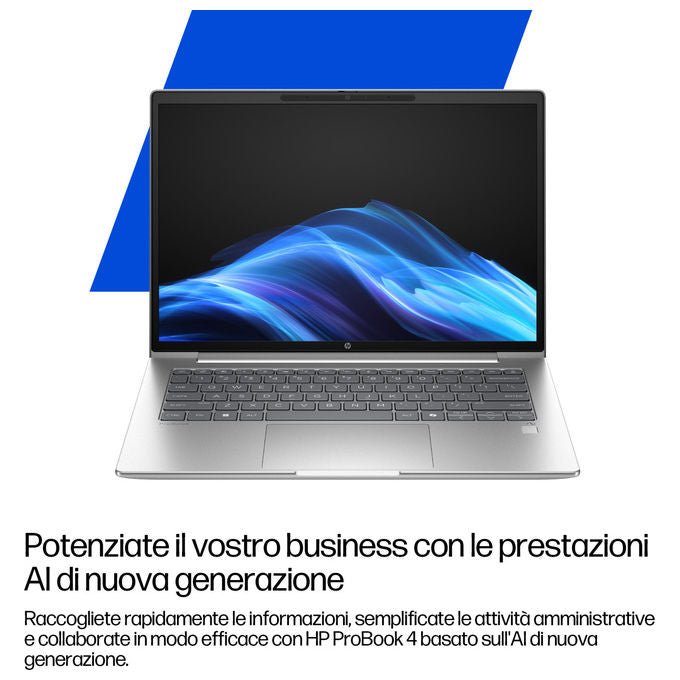 HP ProBook 4 G1q Notebook 14 pollici Next Gen AI PC 16 GB RAM 512 GB SSD Argento Windows 11 Pro