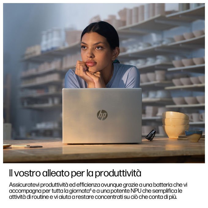HP ProBook 4 G1q Notebook 14 pollici Next Gen AI PC 16 GB RAM 512 GB SSD Argento Windows 11 Pro
