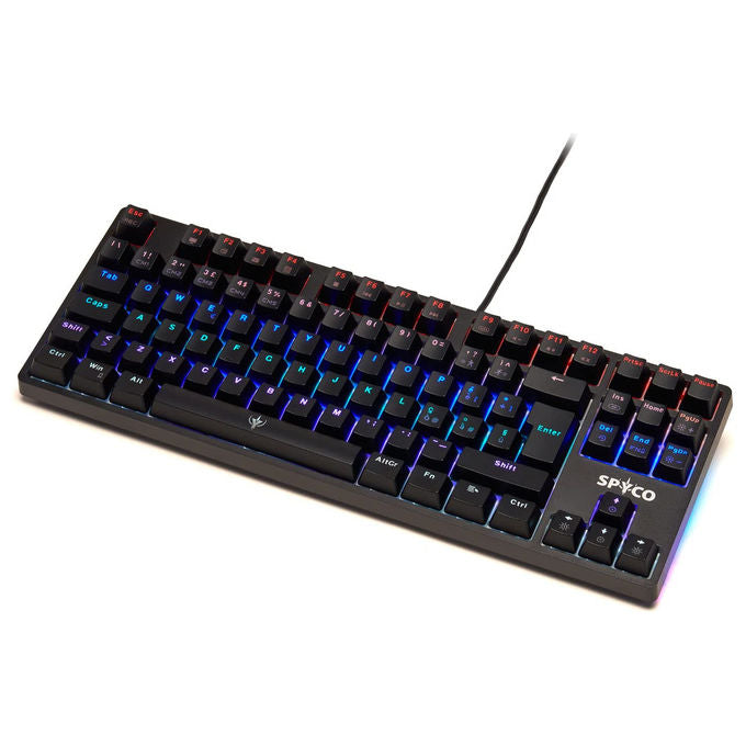 Spyco Tastiera Gaming Meccanica Layout Italiano 87 Tasti Switch Marroni Outemu RGB