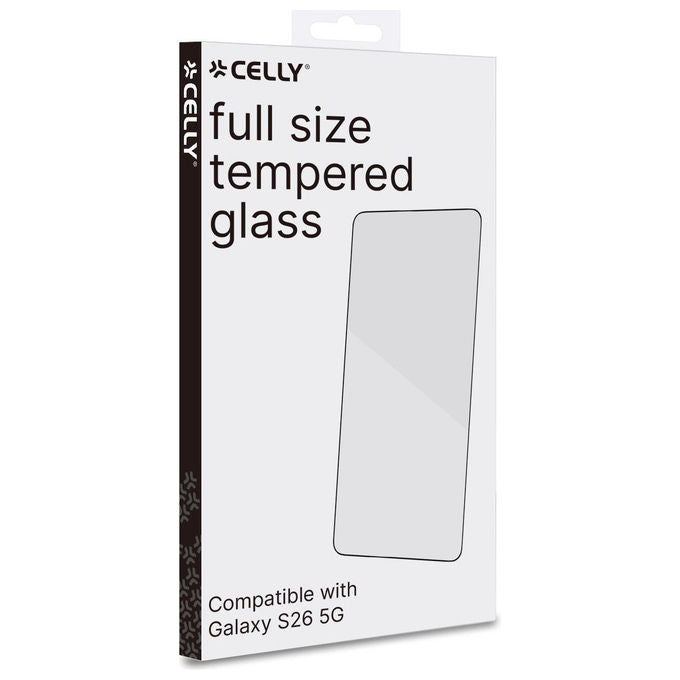 Celly Pellicola Proteggischermo Vetro Temperato Anti-graffio Galaxy S26 5G Nero Trasparente