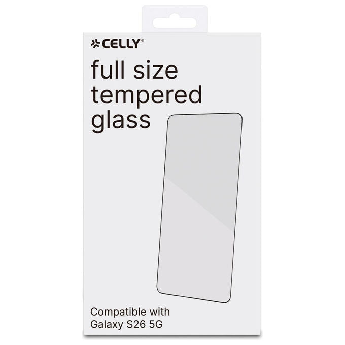 Celly Pellicola Proteggischermo Vetro Temperato Anti-graffio Galaxy S26 5G Nero Trasparente