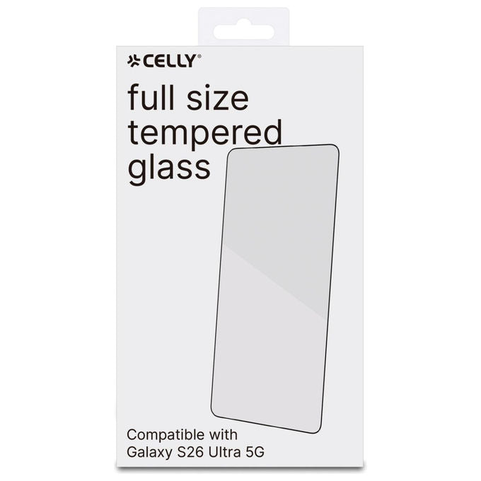 Celly Vetro Temperato Pellicola Proteggi Schermo Nera Trasparente Samsung Galaxy S26 Ultra 5G