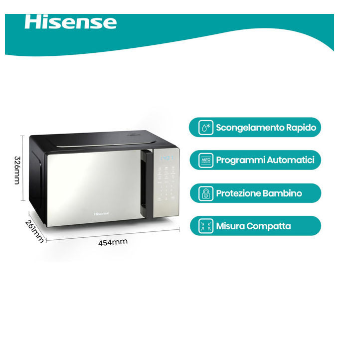 Hisense Microonde con Grill 20 Litri 700W Specchio H20MOMBS4HG