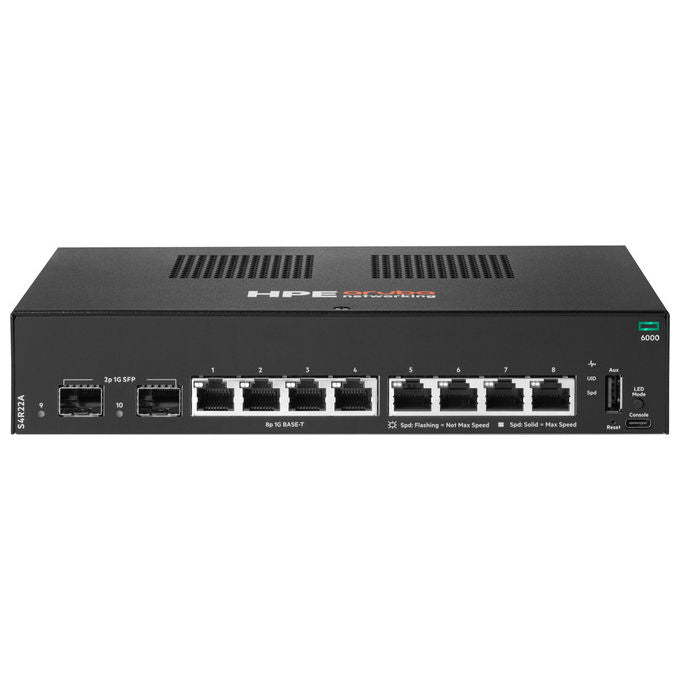 HPE Aruba Networking CX 6000 Switch Gestito L2 8 Porte Gigabit Ethernet 2 Slot SFP Montaggio Rack