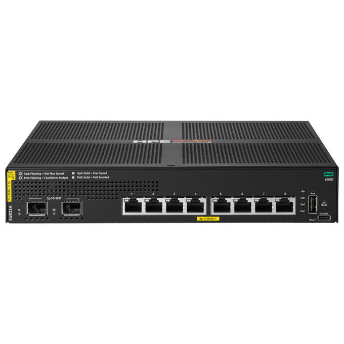 HPE Aruba Networking CX 6000 Switch 8 Porte Gigabit Ethernet PoE SFP