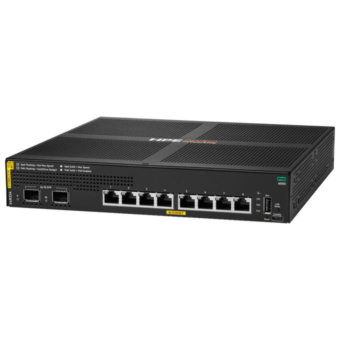 HPE Aruba Networking CX 6000 Switch 8 Porte Gigabit Ethernet PoE SFP