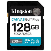Kingston Scheda di Memoria SDXC 128GB 200MB-s C10 UHS-I U3 V30 SDG4-128GB