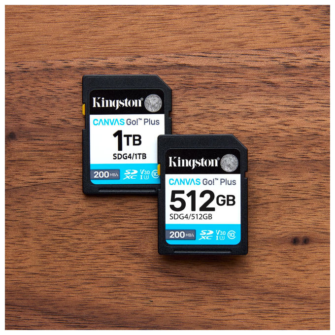 Kingston Scheda di Memoria SDXC 128GB 200MB-s C10 UHS-I U3 V30 SDG4-128GB