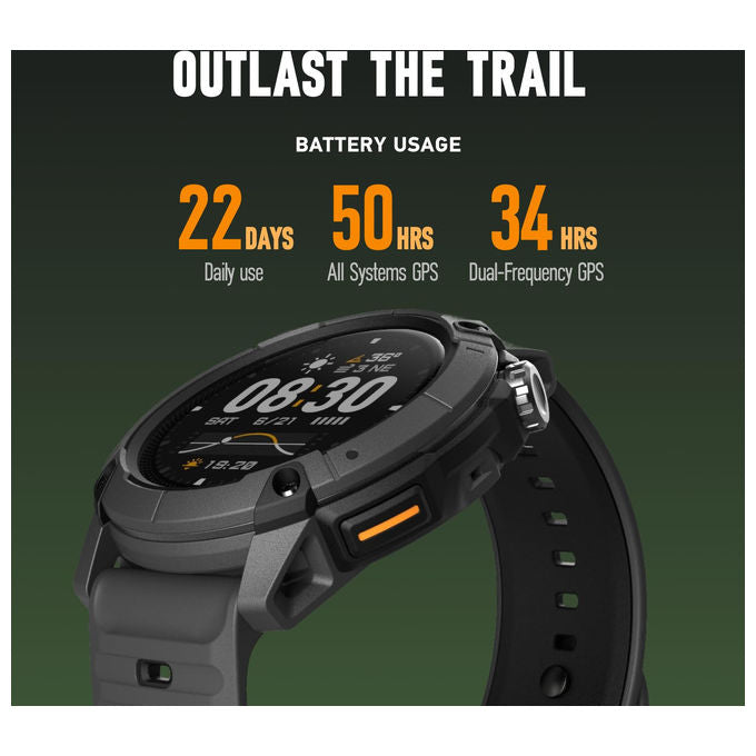 Coros Nomad Orologio sportivo GPS Durata 22 giorni Mappe precaricate Nero
