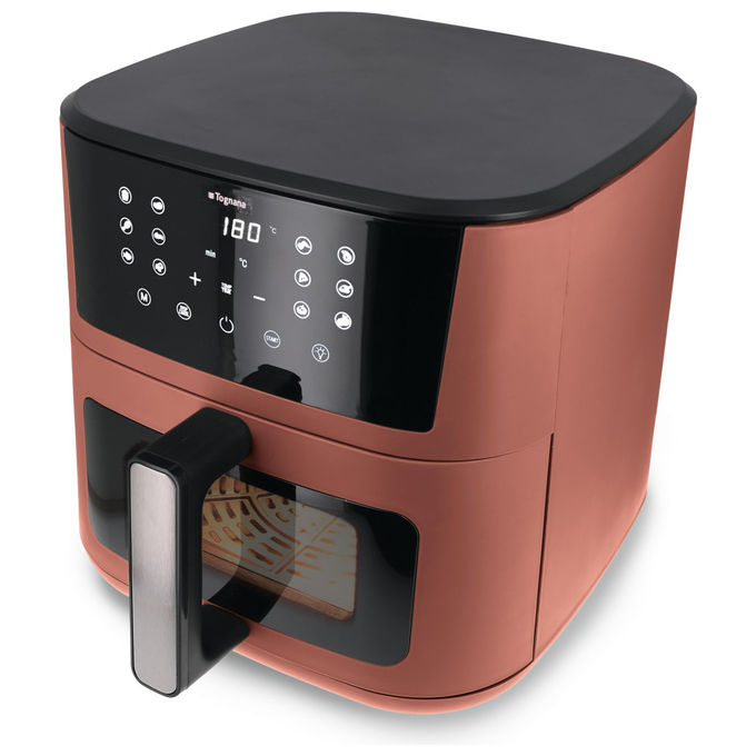Tognana Friggitrice ad Aria 10L Doppia Resistenza 2300W Display Digitale Rosso Mela