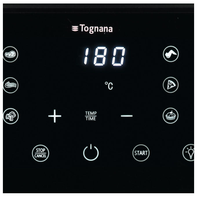 Tognana Friggitrice ad Aria 10L Doppia Resistenza 2300W Display Digitale Rosso Mela