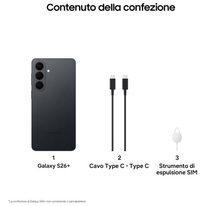 Samsung Galaxy S26+ 5G 512GB Nero Smartphone AI Fotocamera 50MP