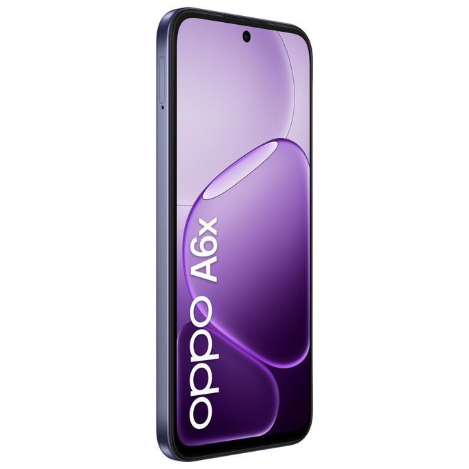Oppo A6X Smartphone 6.75'' 120Hz Snapdragon 685 4GB RAM 128GB Doppia SIM Android 15 batteria 6100 mAh colore Viola
