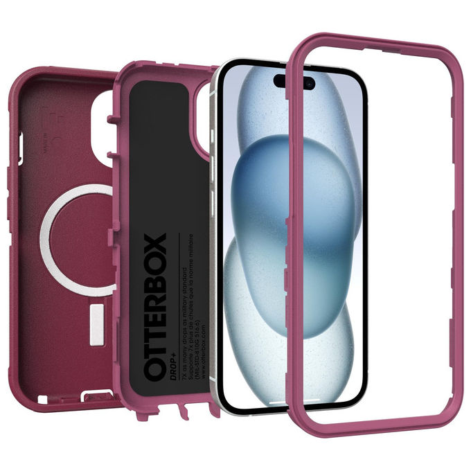 Otterbox Custodia Defender Series MagSafe per iPhone 13 14 15 16e 17e Antiurto Rosa