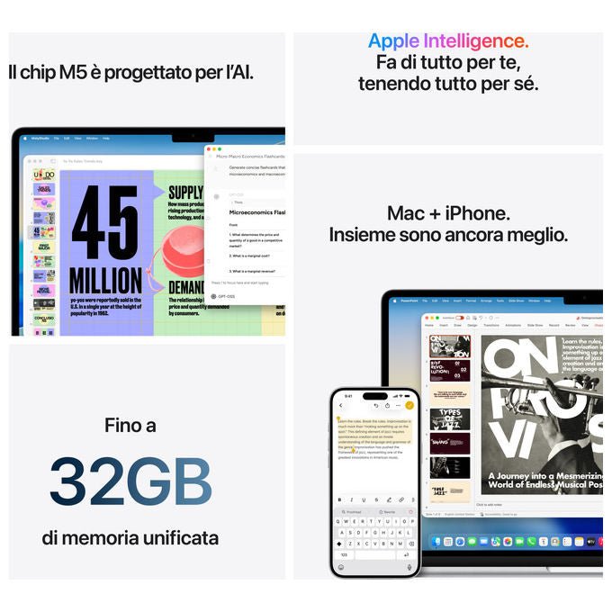 Apple MacBook Air 15'' Chip M5 16GB 1TB SSD Galassia