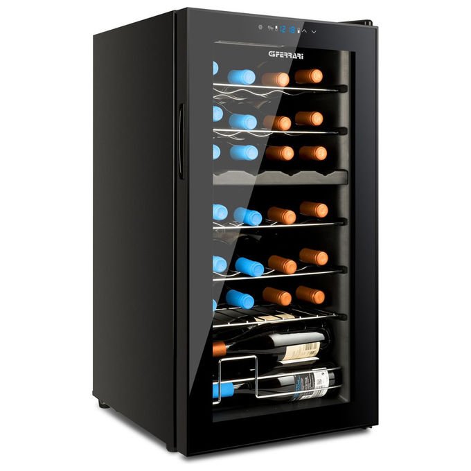 G3 Ferrari Cantinetta Frigo 28 Bottiglie Doppia Zona Compressore Acciaio Cromato