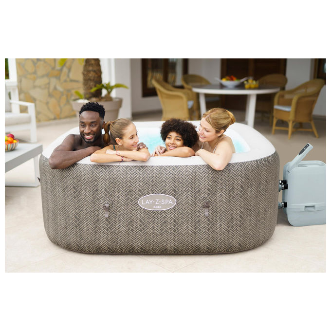 Bestway Idromassaggio Lay-Z-Spa Cabo Smart HydroJet 6 Persone 180x180x71cm Marrone Rattan