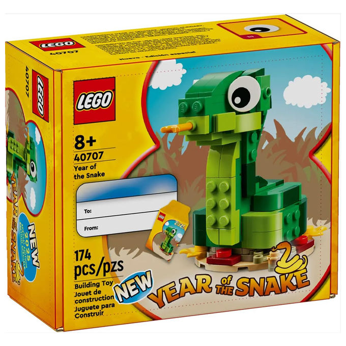 LEGO Anno del Serpente Set Stagionale 2024 174 Pezzi Costruzioni per Bambini 8+ Edizione Limitata 40707