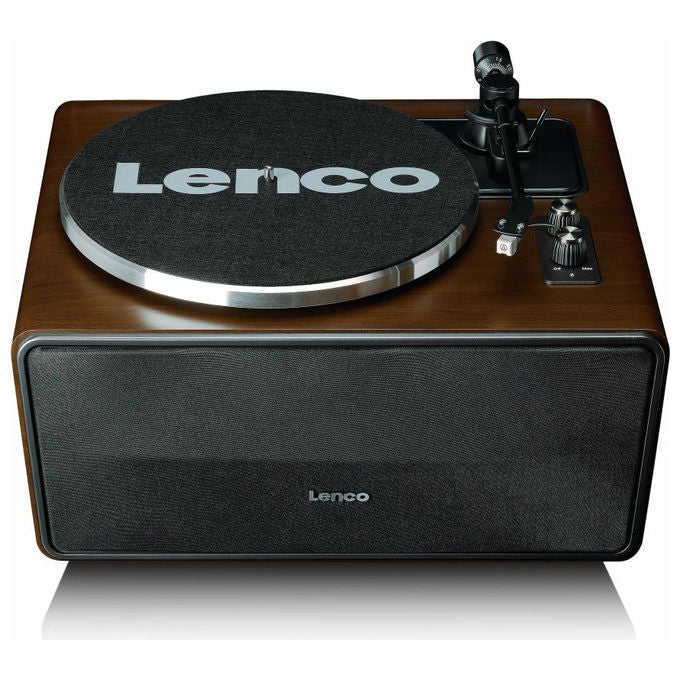 Lenco Sistema Hi-Fi All-in-One Nero Giradischi CD Radio DAB+ Bluetooth Legno