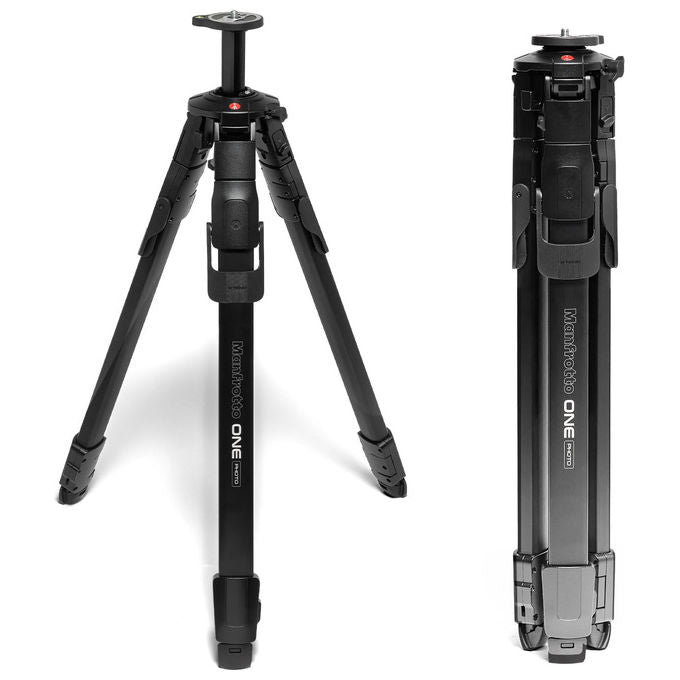 Manfrotto ONE Photo Treppiede professionale in alluminio portata 12kg colonna 90° nero