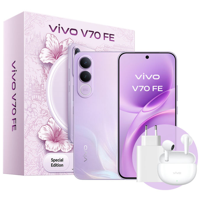 VIVO V70lite Fe Smartphone Doppia SIM 5G 8 GB 512 GB 7000 mAh Viola