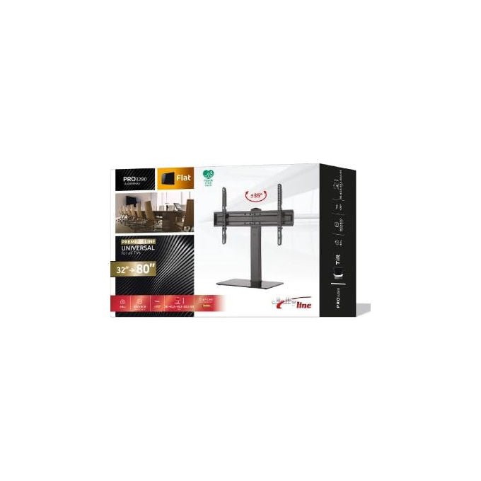 Jolly Line Supporto Tv da Tavolo 32-80 Pollici VESA 600x400 Base Nera
