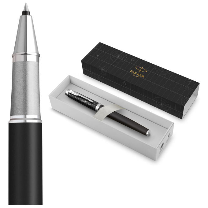 Parker Penna Rollerball IM Premium Legacy of Flight Rifiniture Cromate Inchiostro Nero