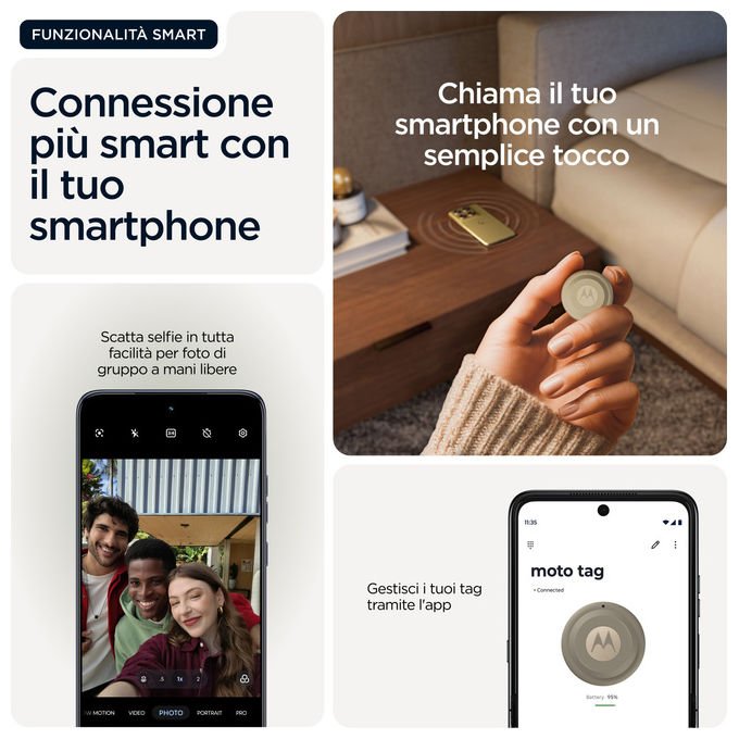 Motorola Moto Tag 2 Cercatore Universale Bluetooth 6.0 Verde - Yeppon