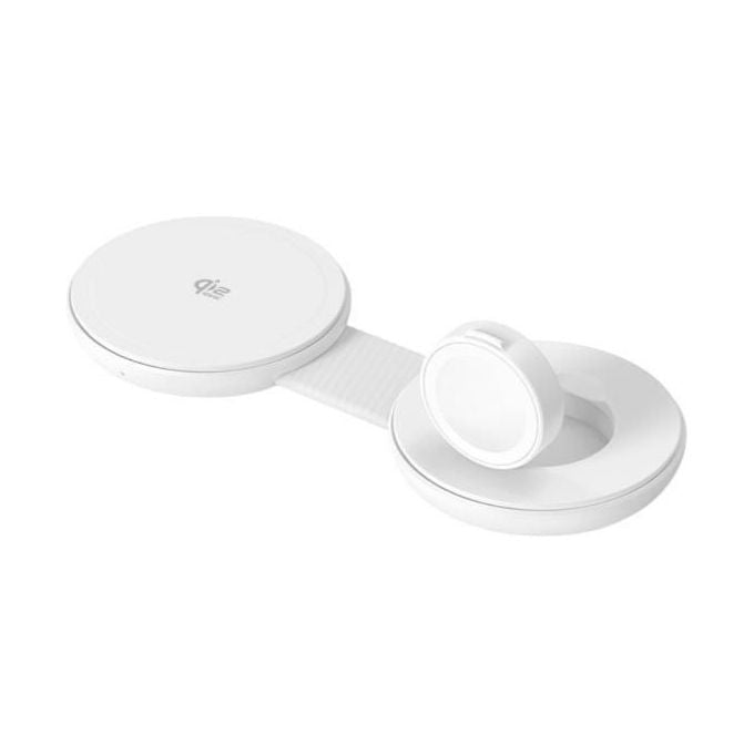 Conceptronic Caricabatterie Wireless Magnetico Pieghevole 2-in-1 QI2 25W Compatibile Apple Watch