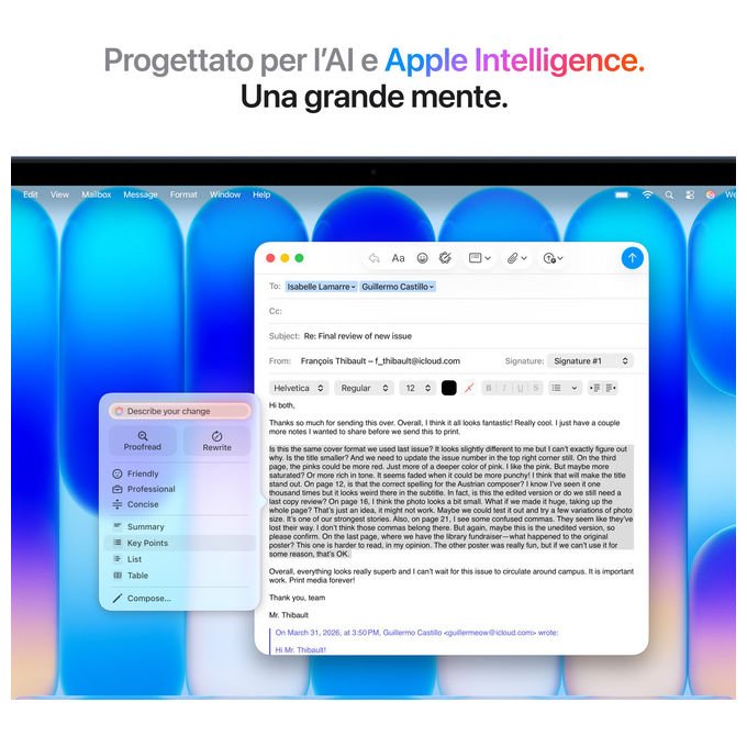 Apple MacBook Neo 13'' Chip A18 Pro 8GB RAM 256GB SSD Indaco