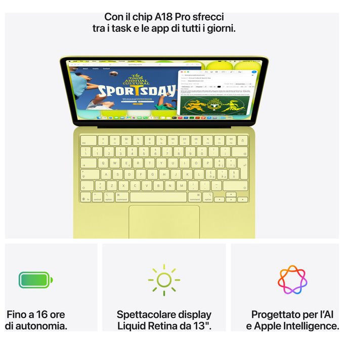 Apple MacBook Neo 13'' Chip A18 Pro 8GB RAM 256GB SSD Indaco