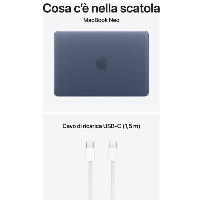 Apple MacBook Neo 13'' Chip A18 Pro 8GB RAM 256GB SSD Indaco