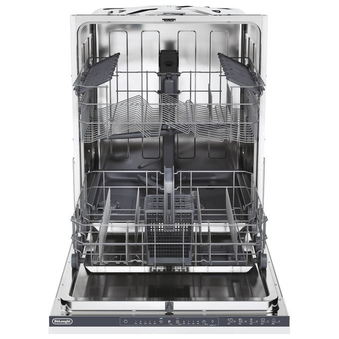 De'Longhi lavastoviglie a scomparsa totale 60 cm, 16 coperti, 3 cestelli, 8 programmi, classe E, L60P82C