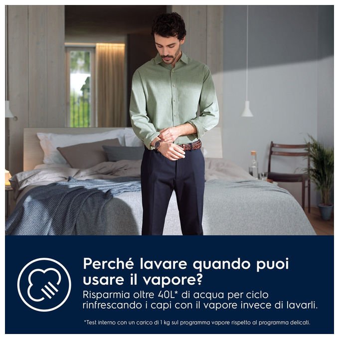 Electrolux lavasciuga da incasso EW7W84BDBI, 8 kg lavaggio, 4 kg asciugatura, 1600 giri, classe D-B, vapore, bianco
