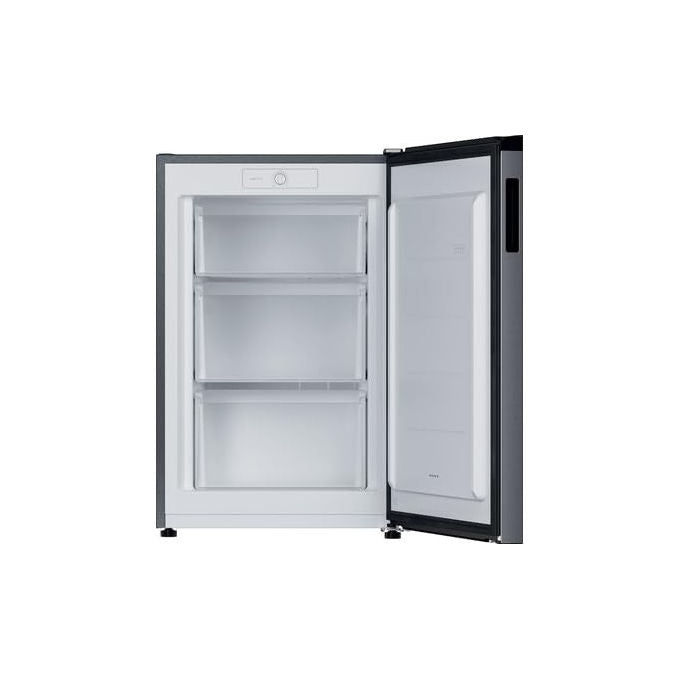 Candy congelatore verticale CNUQ2L58EX, 90 litri, 3 cassetti, classe E, statico, argento, 37 dB, 166 kWh-anno