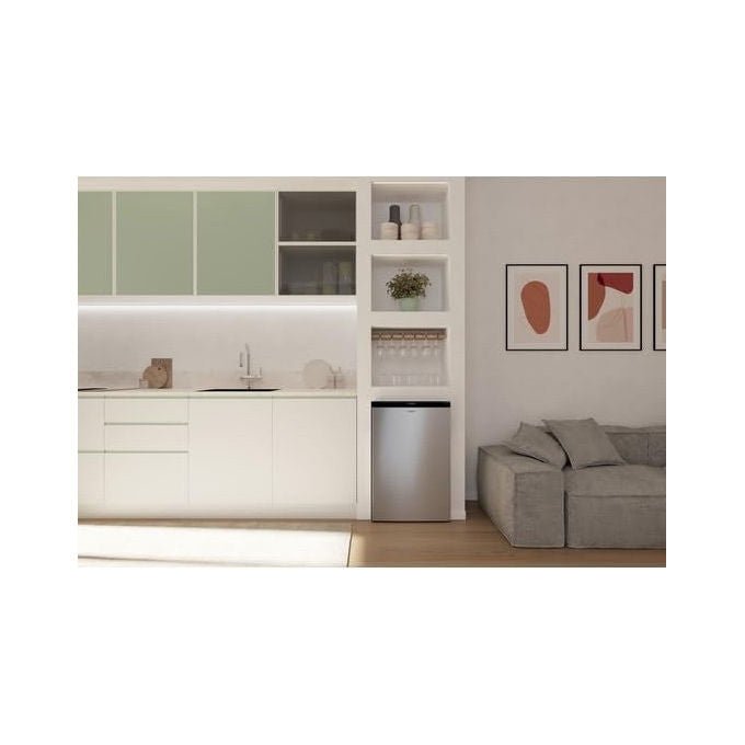Candy congelatore verticale CNUQ2L58EX, 90 litri, 3 cassetti, classe E, statico, argento, 37 dB, 166 kWh-anno