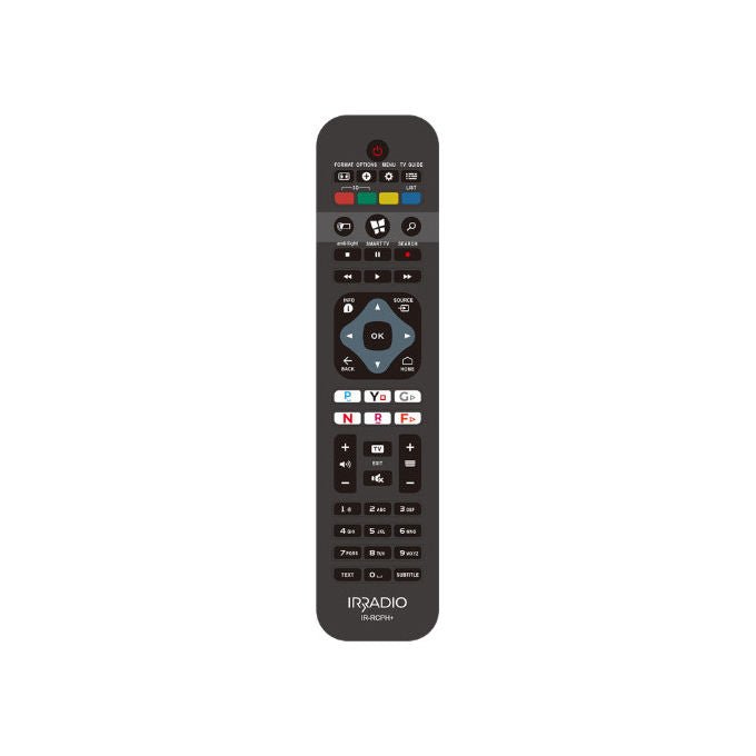Irradio telecomando universale compatibile Philips, LCD LED Smart TV, preprogrammato, pronto all'uso, nero, IR-RCPH+