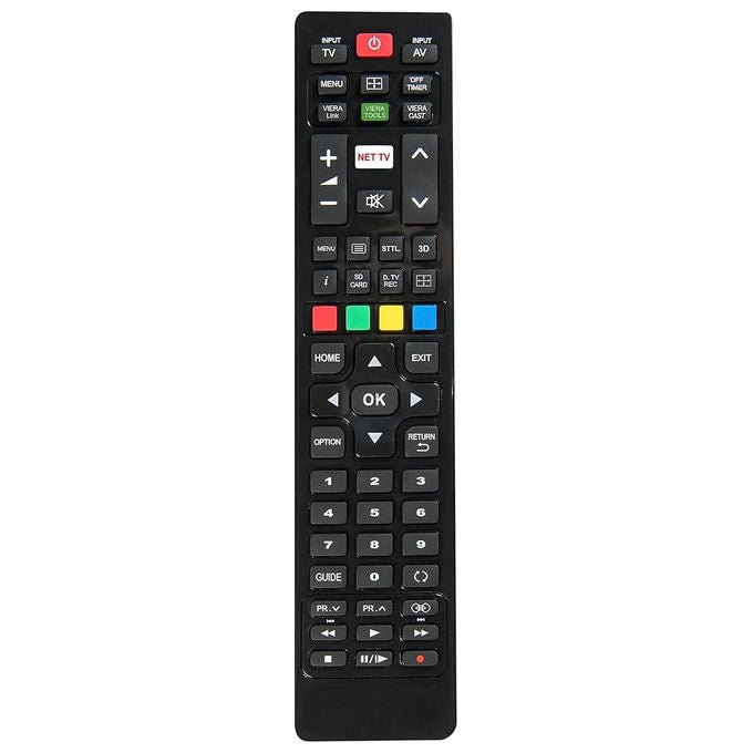 Irradio telecomando compatibile tv lcd led Panasonic, universale infrarossi, pronto all'uso, no programmazione, nero, modello IR-RCPN+