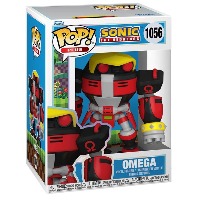 Funko pop! games figura in vinile E-123 Omega, Sonic the Hedgehog, bobble head, 9 cm, da collezione