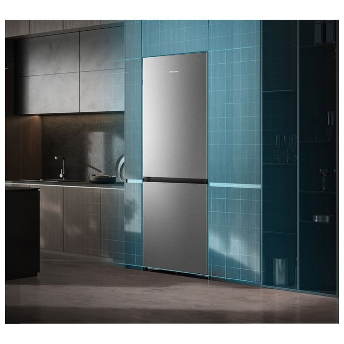 Hisense frigorifero combinato RB3K330SAIC, 330 litri, total no frost, classe C, inox, wi-fi, multi air flow