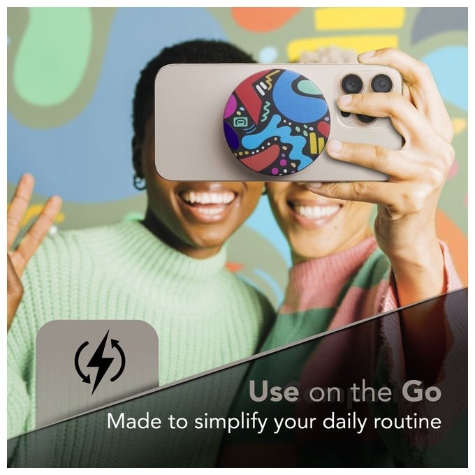 Cellularline Mag Vibe power bank MagSafe, 3000 mAh, ricarica wireless 5W, porta USB-C 12W, compatto, nero