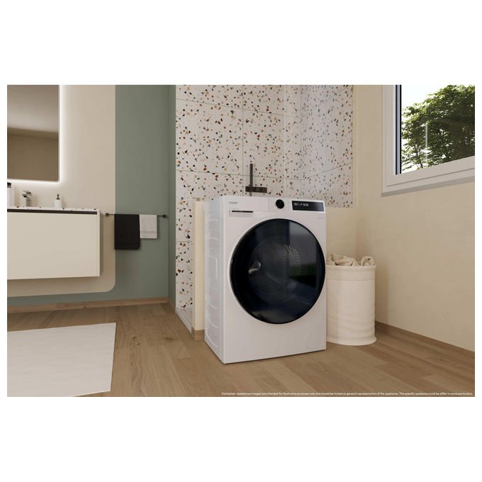 Candy lavasciuga slim 9+5 kg, 1400 giri, classe A, inverter, vapore, Wi-Fi e bluetooth, bianco, BWR 495BL8-S